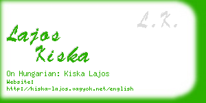 lajos kiska business card